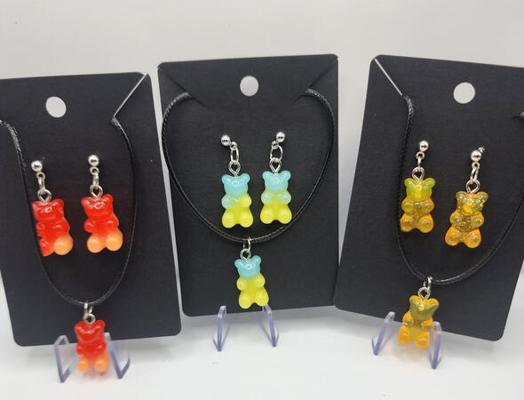 Gummy Bear Necklaces and Earrings